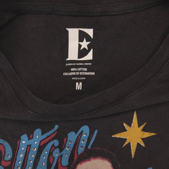 Elton John Band Crew Neck Graphic Short Sleeve T Shirt Mens Size Medium M Black - Picture 3 of 9